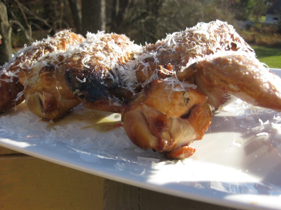 Grilled Garlic Parmesan Turkey Wings
