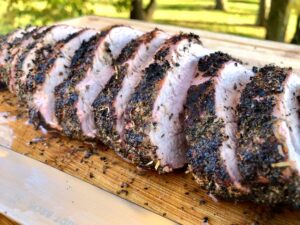 Herb Crusted Pork Tenderloin sliced recipe by Sear Marks