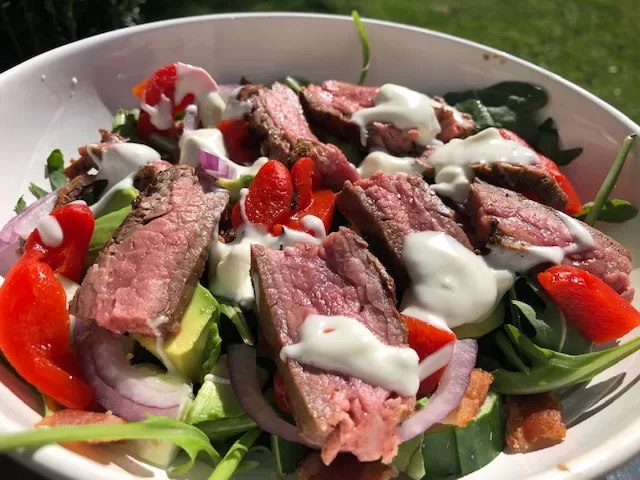 Steak Salad with Bacon and Blue Cheese