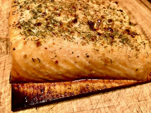 Using a Cedar Plank for Salmon Grilling