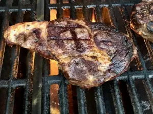 Ribeye Steak on Grill Grates