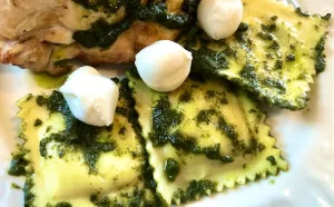 Pesto Basil and Ravioli