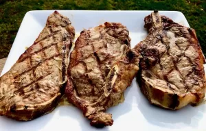 Garlic Butter Steaks plated