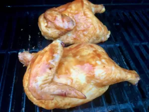 BBQ chicken on the grill