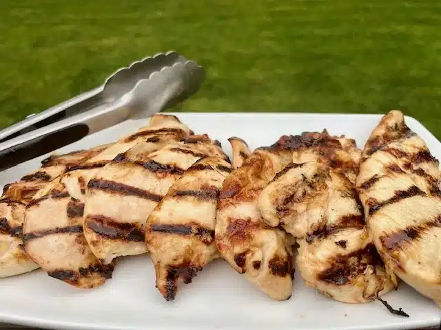 Plated Chicken Marinated in Pickle Juice