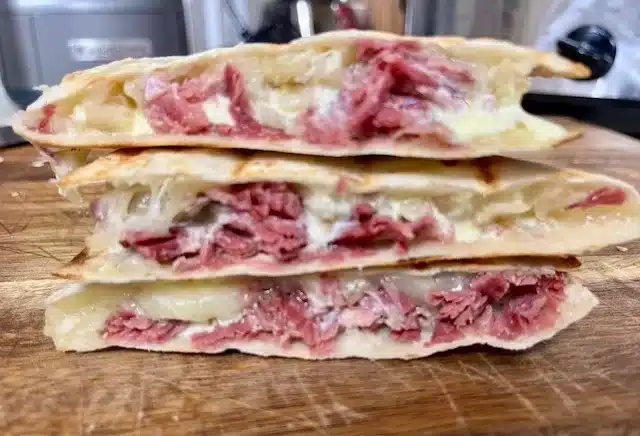 Corned beef quesadilla